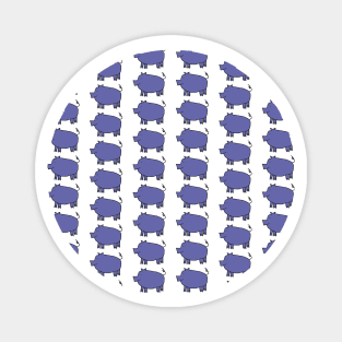 Very Peri Periwinkle Blue Pig Pattern Color of the Year 2022 Magnet